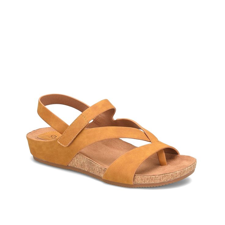 Eurosoft-Gianetta Wedge Sandal Lunch with friends or a weekend summer getaway, you can always count on the Gianetta wedge sandal from Eurosoft. This strappy sandal with its asymmetrical upper detailing, contoured footbed and traction outsole keep you comfortable on your foot all-day long. Casual Wedge Sandals With Arch Support And Ankle Strap, Casual Wedge Sandals With Ankle Strap And Arch Support, Open Toe Wedge Sandals With Arch Support For Vacation, Spring Footbed Sandals With Arch Support And Wedge Heel, Summer Wedge Heel Sandals With Arch Support, Beach Open Toe Wedge Sandals With Ortholite Insole, Comfortable Wedge Heel Footbed Sandals, Summer Footbed Sandals With Arch Support And Ankle Strap, Open Toe Wedge Sandals With Ortholite Insole For Beach