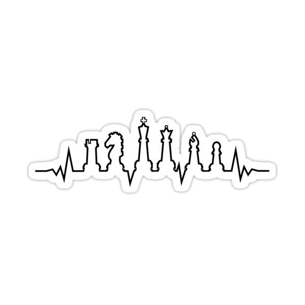 the heartbeat sticker is shown in black and white