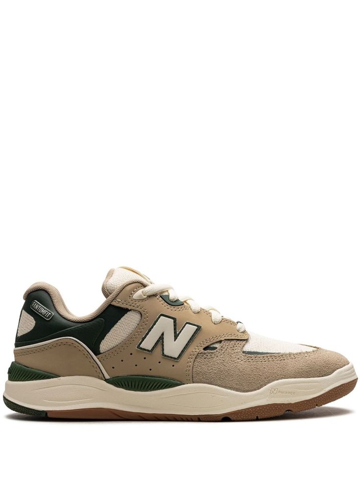 brown/green suede mesh panelling logo patch to the side round toe front lace-up fastening logo patch at the tongue rubber sole These styles are supplied by a premium sneaker marketplace. Stocking only the most sought-after footwear, they source and curate some of the most hard to find sneakers from around the world. New Balance Numeric, Green Sneakers, New Balance Men, Brown Sneakers, Green Suede, Womens Shoes Sneakers, Patch Logo, New Balance, Shoes Sneakers