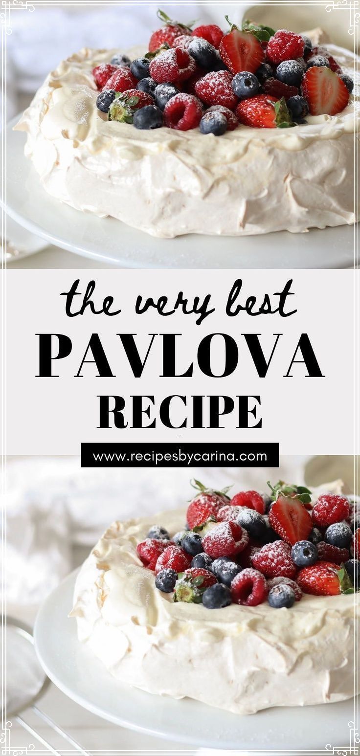 the very best pavlova recipe with fresh berries on top