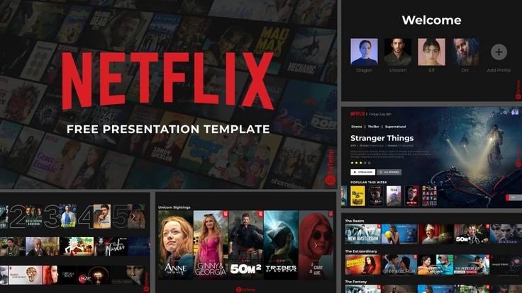 the netflix website is shown with many different screenshots and logos, including an image of