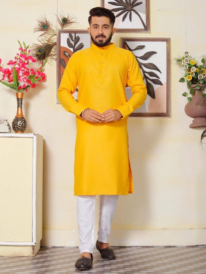 Thank you  --- **Welcome to My Shop: Wedding Kurta** **Men's Short Kurta** Elevate your ethnic style with this classic short kurta, perfect for any special occasion. Crafted from a rich 100% cotton blend, this regular-fit kurta offers both comfort and elegance. The full-sleeved design pairs perfectly with traditional Indian attire, making it an ideal choice for weddings, festivals, or any cultural event. Complete the look with mojari to truly stand out. **Product Details - **Material 100% Cotton Cotton Churidar For Wedding, Cotton Sherwani For Wedding And Festivals, Cotton Bollywood Sherwani For Wedding, Yellow Wedding Lawn Suit With Pallu, Wedding Yellow Lawn Suit With Pallu, Fitted Kurta With Dabka For Puja, Fitted Kurta With Pallu For Puja, Festive Cotton Kurta For Wedding, Cotton Fitted Churidar For Wedding