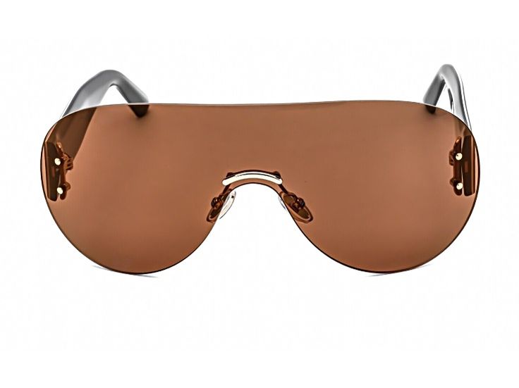 Get in on the hottest trend with these shield frame sunglasses from Jimmy Choo. With their rimless, sleek design these sunglasses will look great on everyone. With impressive UV protection you will feel safe and stylish in these shades.    Sunglasses Details:    Brand: Jimmy Choo    Lens Width: 99mm    Lens Bridge: 01mm    Arm Length: 135mm    Includes: Sunglasses, Branded Case, Branded Cleaning Cloth Brown Rimless Shield Sunglasses With Polarized Lenses, Rimless Brown Shield Sunglasses With Mirrored Lenses, Rimless Shield Sunglasses With Uv Protection, Rimless Shield Sunglasses With Gradient Lenses, Rimless Shield Sunglasses With Uva Protection, Sunglasses Brown, Shades Sunglasses, Feel Safe, Sunglasses & Glasses