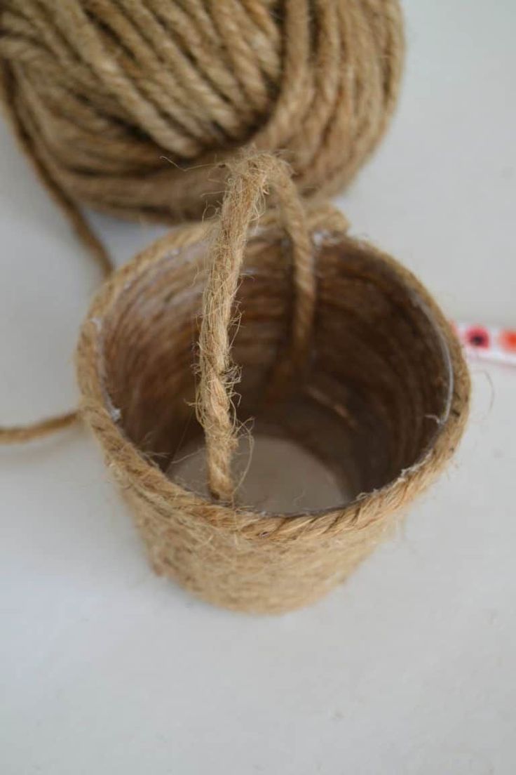 some twine is sitting in a bowl on the table