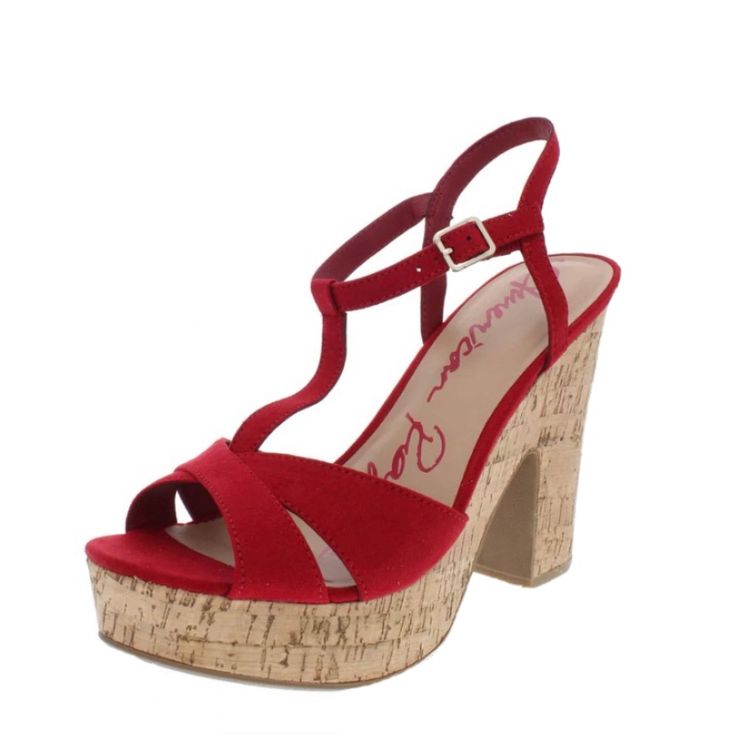 Manufacturer: American Rag Condition: Style Type: Dress Sandals Collection: American Rag Sleeve Length: Closure: Material: Textile/Man-Made Fabric Type: Microsuede Specialty: Solid Spring Party Suede Wedge Sandals, Spring Suede Wedge Sandals For Parties, Casual Suede Sandals For Party, Red Suede Sandals For Spring, Navy Blue Wedges, Blue Wedges, Sandals Collection, Round Toe Shoes, Cork Wedges Sandals