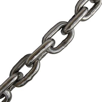 a large metal chain on a white background