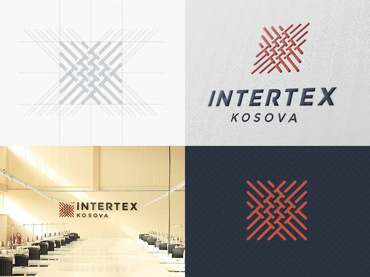 the logo for intertex kosova is shown in three different colors and shapes