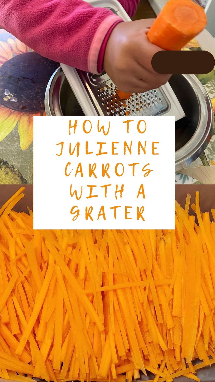 Carrots, Julienne Carrots, food recipe, vegans, stir fried, How To Julienne Carrots, How To Cut Carrots, Julienne Carrots, Julienne Vegetables, Matchstick Carrots, Box Grater, Green Veggies, Recipe Boards, Shredded Carrot