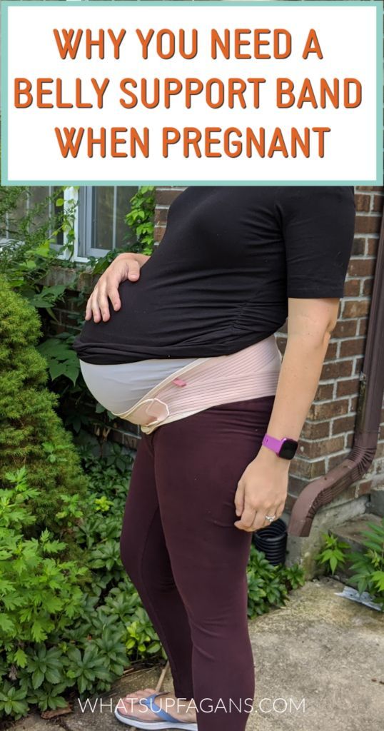 a pregnant woman holding her belly with the words why you need a belly support band when pregnant