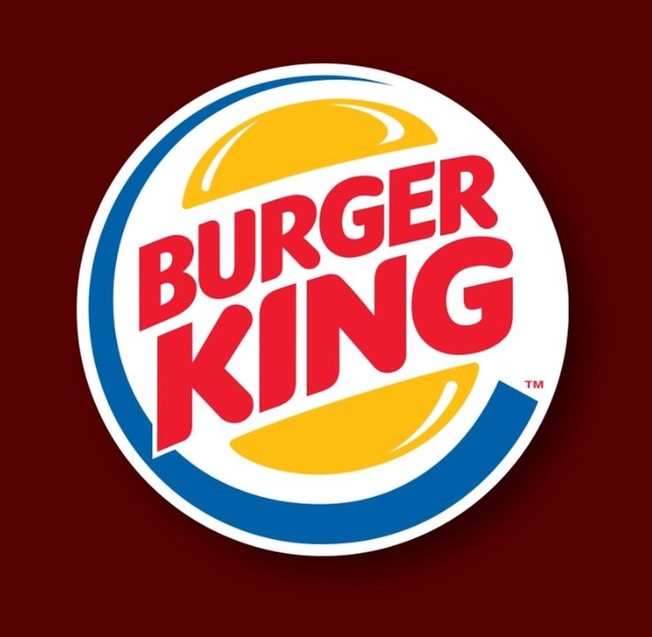 the burger king logo on a black background