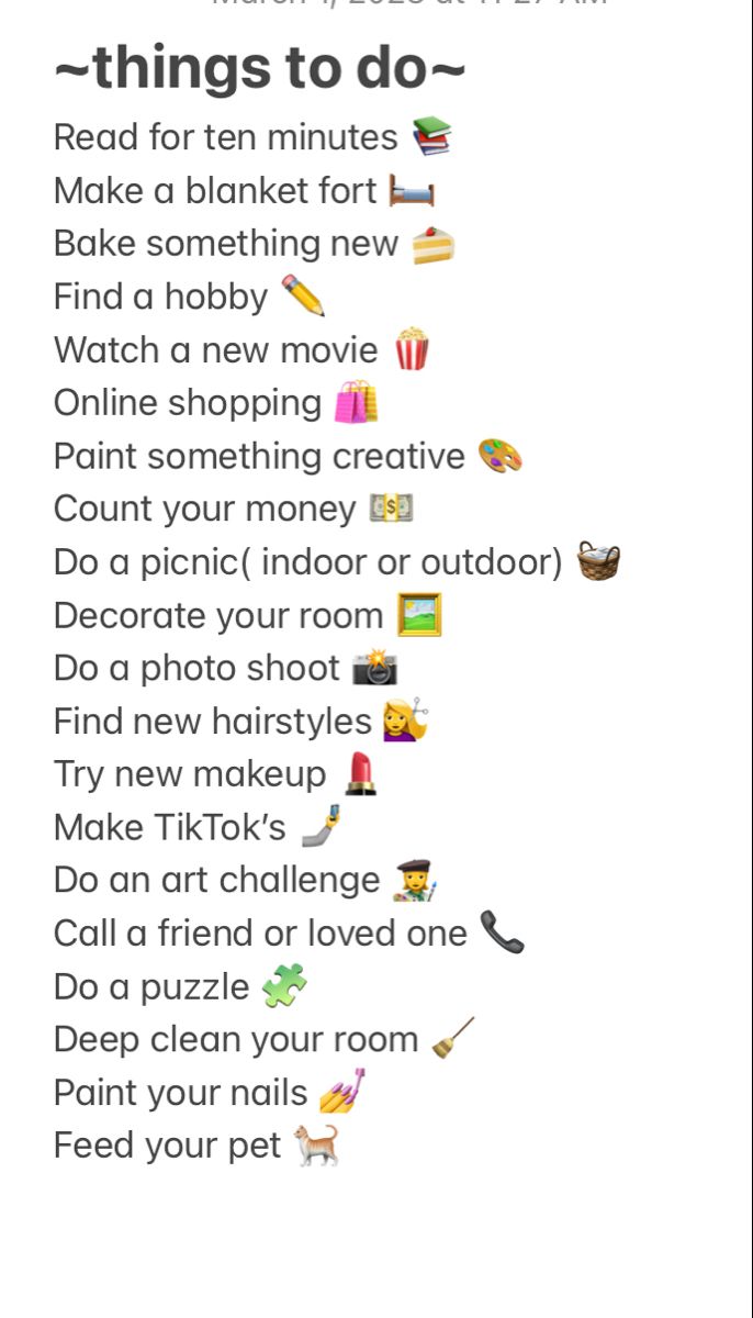 a poster with words that say things to do