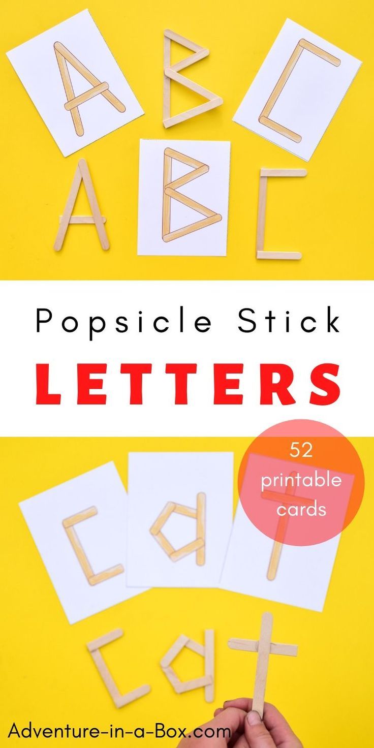 popsicle stick letters with the text popsicle stick letters