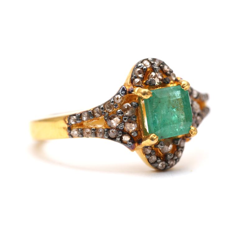 I have two beautiful gold vermeil emerald and diamond rings.Left - Ring A) Oval emerald 6x8mm. Ring size 7.25Right- Ring B) Square emerald 5.5x5.5mm/. Ring size 7.75.Layaway available Watch Cufflinks, Emerald Rings, Dream Ring, Yellow Diamond, Emerald Ring, Earring Necklace, Card Sizes, Gold Vermeil, Diamond Rings