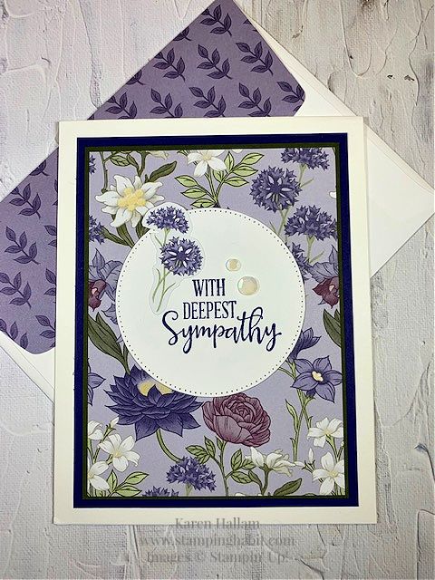 a card with flowers on it that says, with deepest sympathy