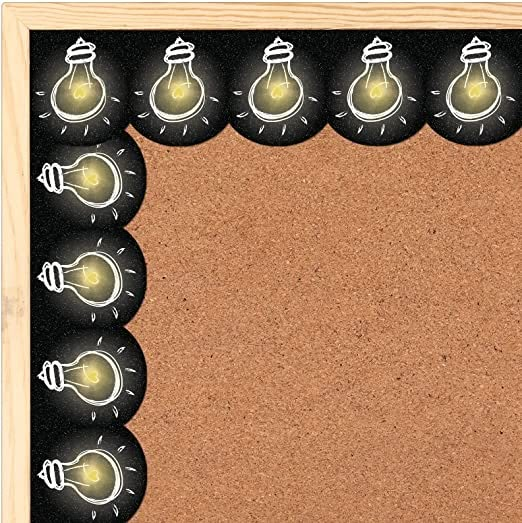 a cork board with light bulbs on it