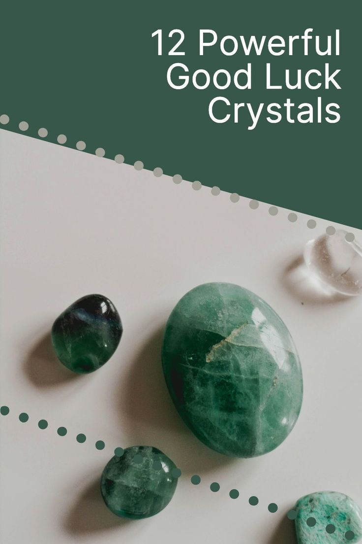 One clear crystal and four green crystals arranged on a white background. Good Luck Stones, Good Luck Crystals Stones, Good Luck Crystals, Lucky Crystals, Crystals For Good Luck, Luck Crystals, Crystals For Luck, Stone Meanings, Crystal Magick