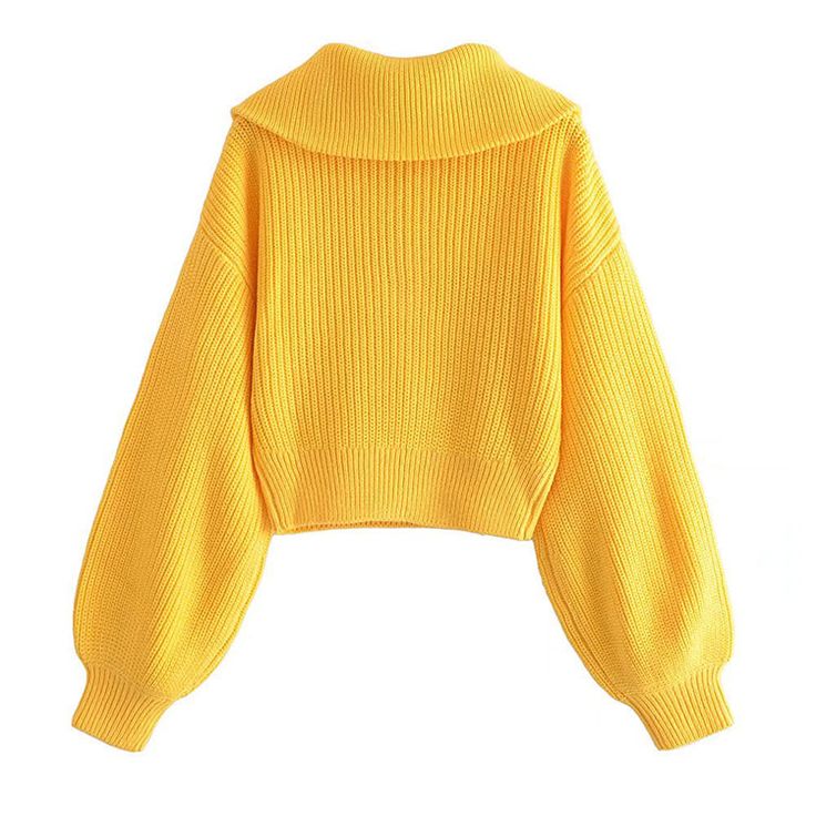 Style: commuting Size: S M L Color: yellow Yellow Sweatshirt With Ribbed Cuffs For Spring, Yellow Ribbed Cuffs Sweatshirt For Spring, Yellow Crew Neck Sweater With Ribbed Cuffs, Yellow Sweater With Ribbed Cuffs Crew Neck, Oversized Yellow Sweatshirt For Spring, Oversized Yellow Spring Sweatshirt, Yellow Long Sleeve Tops For Fall, Yellow Spring Top With Ribbed Collar, Trendy Yellow Sweatshirt For Fall