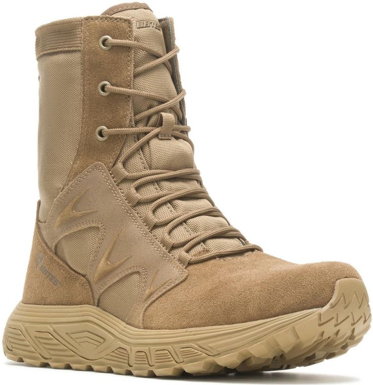 The Bates Men's Rush Tall AR670-1 Coyote Boot is designed to respond to the speed of the job. At their core, the Rush series is a running show but they are built with the performance of a tactical boot. The durable yet lightweight upper was designed to offer support but won't slow you down. Features:AR670-1 CompliantAbrasion Resistant Flesh-Out Cattle Hide LeatherLightweight and strong Performance Denier PolyesterBetter response to the ground: 4mm heel to toe dropSlip resistant rubber outsoleLat Army Combat Boots, Lightweight Boots, Tactical Shoes, Tactical Boots, Tall Boots, Leather Slip Ons, Combat Boots, Rush, Apparel Accessories