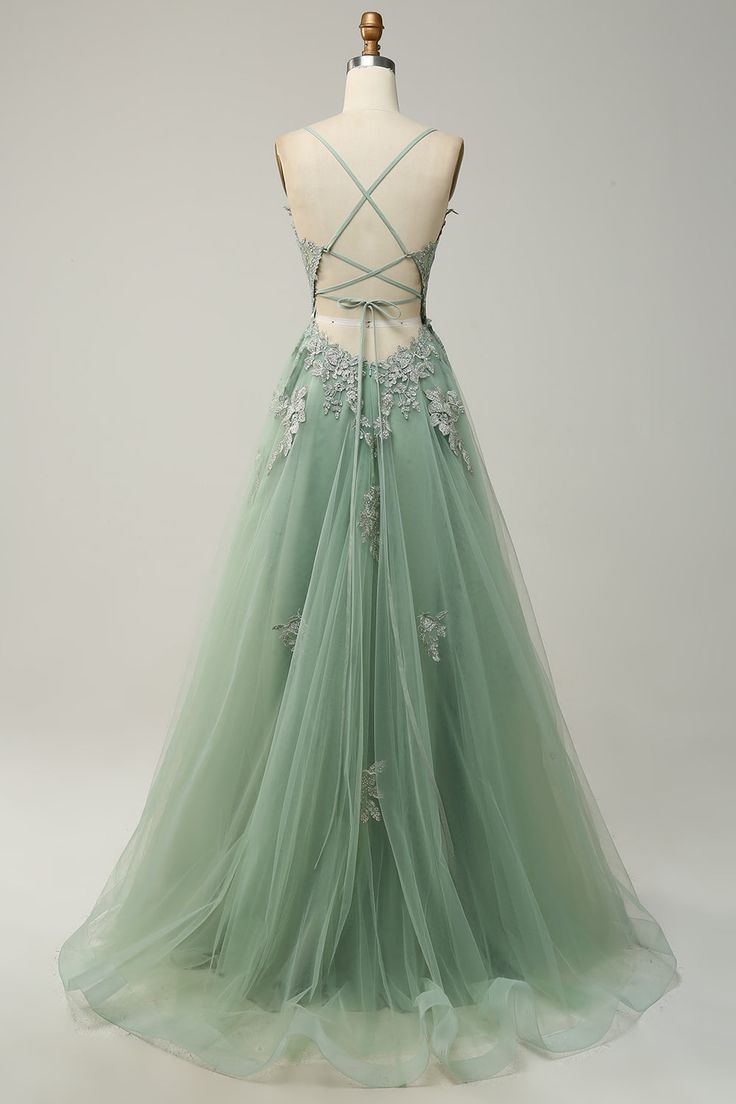 Different Styles Of Prom Dresses, Cute Prom Dresses Flowy, Illusion Prom Dress, A Line V Neck Prom Dress, Enchanted Garden Prom Dresses, Prom Dress Junior Year, Forest Theme Prom Dress, Cute Dresses Green, Enchanted Evening Prom Dresses