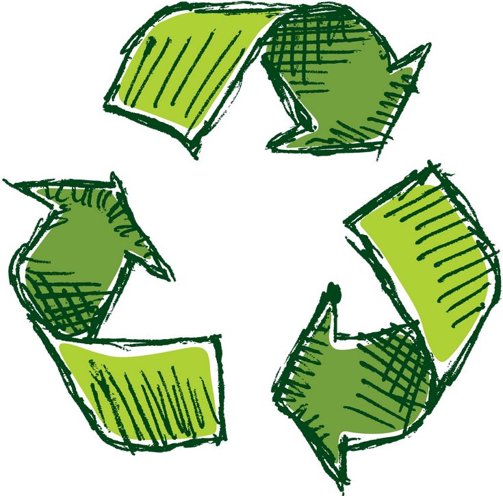 three green recycles in the shape of arrows on a transparent background png