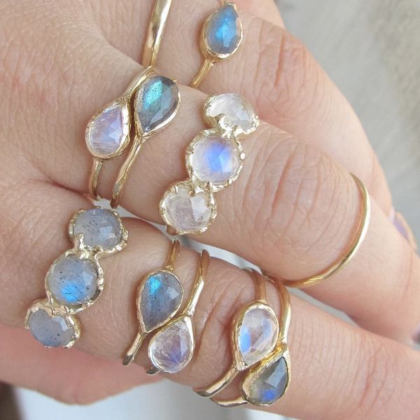 Compass Ring Spiritual Stackable Moonstone Jewelry, Heirloom Stackable Open Band Jewelry, 14k Gold Stackable Crystal Open Ring, Spiritual Oval Moonstone Stackable Ring, Spiritual Oval Stackable Moonstone Ring, Stackable Open Ring Jewelry For Promise, Dainty Stackable Moonstone Ring For Promise, Dainty Stackable Moonstone Promise Ring, Heirloom Oval Stackable Jewelry