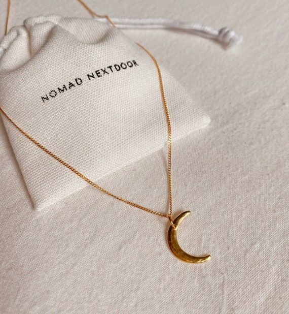 Spiritual Moon-shaped Everyday Jewelry, Elegant Half Moon Necklace For Gift, Everyday Celestial Moon Charm Necklace, Spiritual Jewelry With Moon Charm For Everyday, Spiritual Moon Charm Jewelry For Everyday, Everyday Celestial Moon Necklace, Everyday Spiritual Moon Charm Jewelry, Elegant Handmade Half Moon Necklace, Celestial Half Moon Jewelry Gift