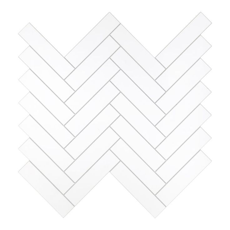 white herringbone tile on a white background