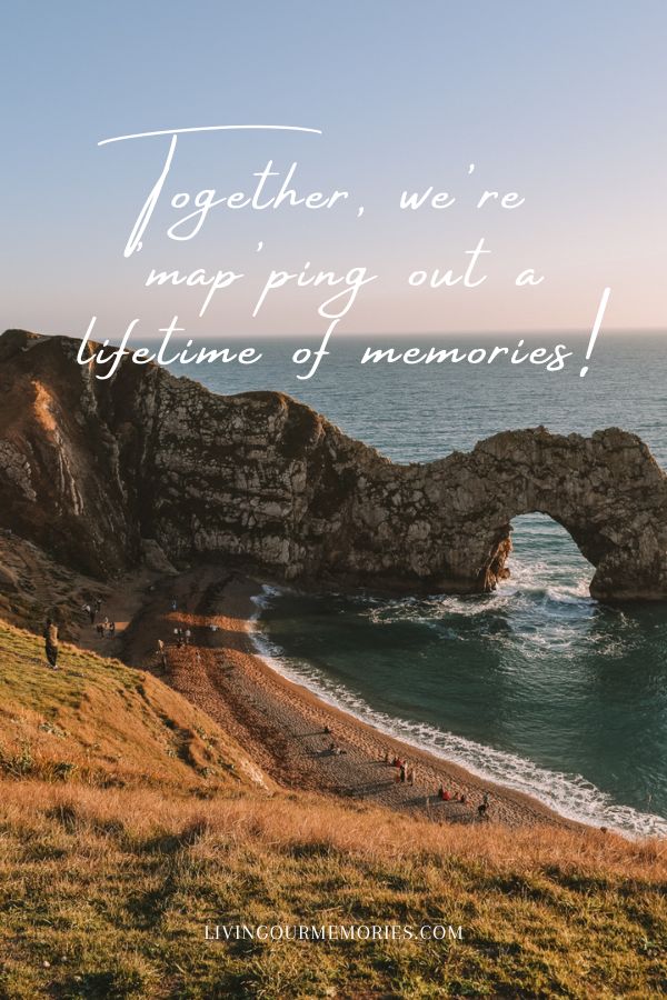 an image of a beach with the words together we're map ping out a lifetime of memories