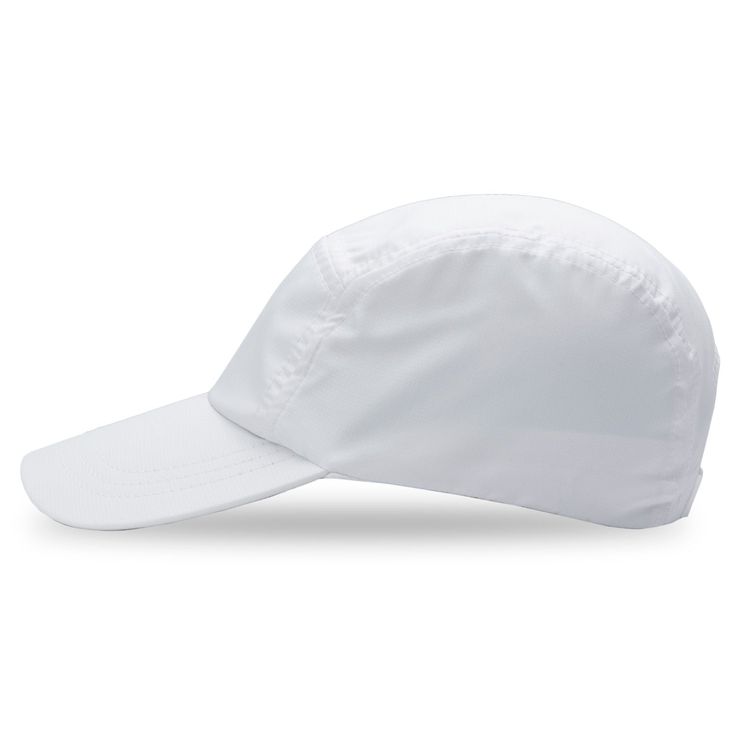 a white hat on a white background with clipping for the visor to match