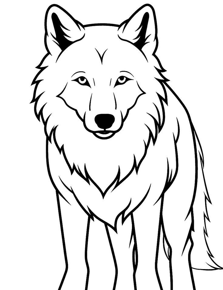 the outline of a wolf's head is shown in black and white, it looks like