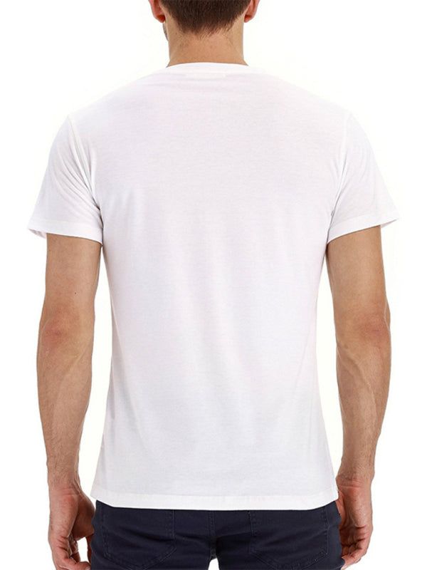 Product Details: Sizing: True to size Material composition: 35% Polyester, 65% Cotton Material: Cotton Pattern: Solid Season: Spring-Summer Style: Leisure Weight: 280 g This short-sleeved T-Shirt comes in a solid color and boasts a stylish design. The fabric is soft and comfortable, making it suitable for sports, daily wear, and work. Can be machine or hand washed and is resistant to wrinkles and pilling. Size Chart(inch) Size US UK Length Bust Shoulder Sleeve Length L 36 38 28 40 18 8 XL 38 40 G Man, Mens Henley, Sleeves Clothing, Short Sleeve Pattern, Mens Essentials, Color Shorts, Active Wear Leggings, Athletic Fits, Boys Shirts