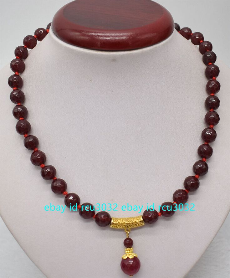 Store Categories Store Categories Other 10mm Faceted Natural Red Jade Round Beads Gemstone Pendant Necklace 20" Product Description Style : Necklace Size : 10mm Quantity:  1 Pcs Length: 20" Condition: New If you want to buy more , please contact us . Thanks ! &&&&: Sale the items does not include box.       Payment We accept only PayPal payment. A non-payment dispute will be opened if full payment is not received after 14 days of auction. Delivery details Item will be shipped within one working Red Jade, Gemstone Pendant Necklace, Paypal Payment, Necklace Size, Gemstone Necklace Pendant, Style Necklace, Fashion Jewelry Necklaces, Necklace Sizes, Natural Red