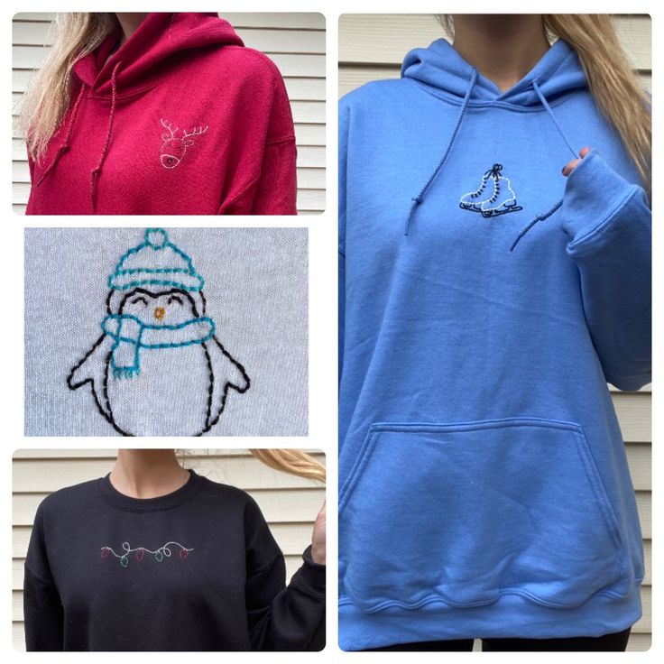 Hand embroidered sweatshirt or crewneck, let me know which design you would like embroidered on your sweatshirt in the customization box! You can pick what color sweatshirt or crewneck you would like your design on. Hooded Tops With Machine Embroidery For Winter, Winter Hoodie With Crew Neck And Machine Embroidery, Winter Cotton Hoodie With Machine Embroidery, Winter Crew Neck Hoodie With Embroidered Text, Cotton Sweatshirt With Machine Embroidery For Winter, Casual Winter Hoodie With Machine Embroidery, Winter Crew Neck Hoodie With Embroidered Graphics, Winter Sweatshirt With Embroidered Graphics, Winter Cotton Hoodie Gift