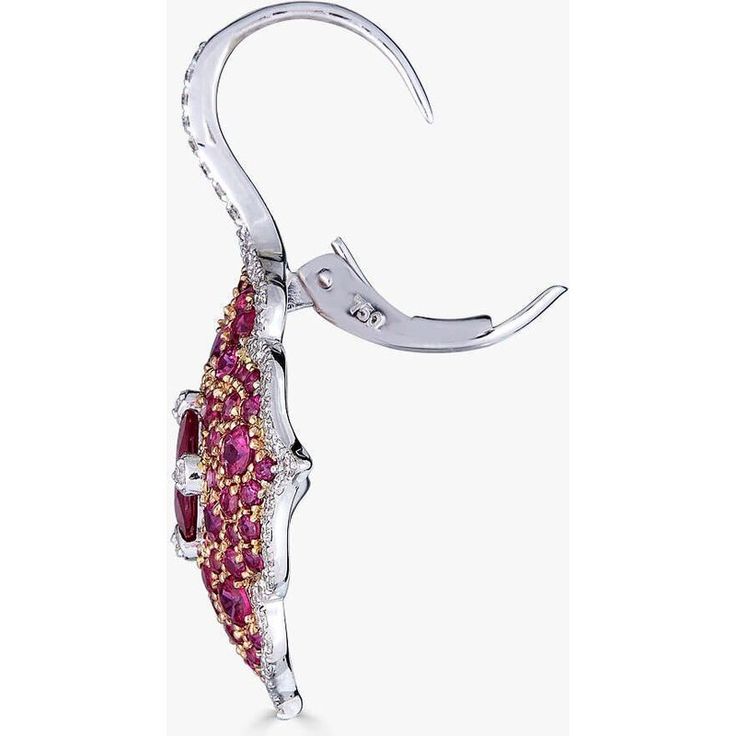 In a dazzling display of color and craftsmanship, the Pacha on Wire Earrings in Ruby from Piranesi are sure to make a statement. The focal point of these earrings is a beautiful oval ruby weighing in at 1.21 carats, accented by 2.74 carats of round rubies and 0.63 carats of round white diamonds. The combination of the warm rose gold and cool white gold setting only adds to the allure of these stunning earrings. Measuring at 32mm X 18mm, these earrings are the perfect size to be noticed without b Luxury Ruby Earrings With Prong Setting, Luxury Ruby Earrings For Evening, Exquisite White Gold Ruby Earrings, Luxury Ruby Gemstone Earrings, Exquisite Ruby Earrings In White Gold, Luxury Ruby Cluster Jewelry, Fine Jewelry Marquise Earrings For Evening, Dazzling Ruby Gemstone Earrings, Fine Jewelry Gemstone Cluster Earrings