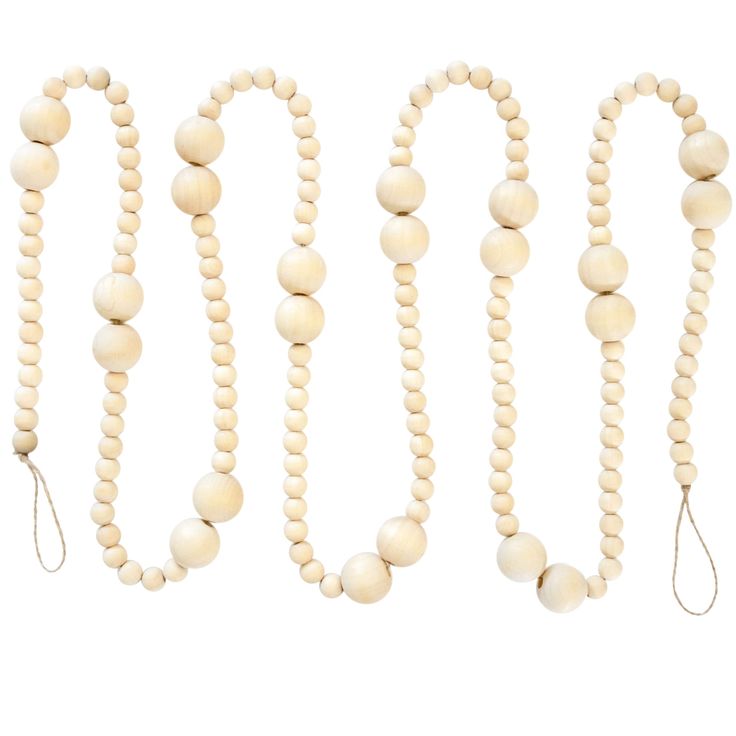 PRICES MAY VARY. Wood DIMENSIONS: Total length is 7ft (84") long including approx. 2" loops on each end of the garland for easy hanging. QUALITY MATERIAL: Natural, high-quality, unfinished wood beads with no stain or shine. These decorative wooden beaded garland add a natural feel to your decor. STYLE: If you are a farmhouse lover, a bohemian soul, coastal vibe, country rustic, Scandinavian minimalist design, mid-century enthusiast, or a fan of all things neutral and natural, our Sage in Thyme w Bead Christmas Garland, Wood Bead Christmas, Xmas Beads, Bohemian Christmas, Wooden Bead Garland, Farmhouse Holiday, Christmas Tree Garland, Xmas Tree Ornament, Tree Garland