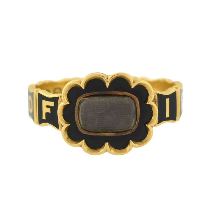 Early Victorian English Mourning Ring with Enameling and Woven Hair For Sale at 1stDibs | in memory of ring, early victorian mourning ring Hair Sale, Memorial Jewelry, Victorian Era, Jewelry Box, Band, Ring, For Sale, Hair, Gold