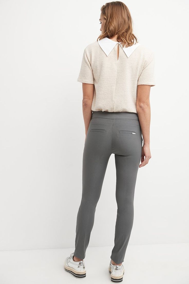 Some weeks are busier than others. When the phone keeps ringing and your email inbox is overflowing, you need breathable and fashionable business casual pants. Thanks to their ponte knit fabric and sophisticated details, these dress pants will help you stay focused and crush it Monday to Friday. Tummy control panel Pressed front and back leg crease Metal logo tab on the back Back yoke and fake back pockets Zipper pockets Full-length pants that are fitted from waist through ankle with a slimming Pull-on 4-way Stretch Dress Pants For Work, Tight Long Pants For Workwear, Business Casual Straight Dress Pants With Pull-on Style, Tight Straight Leg Work Pants, Tight Straight Leg Pants For Work, Straight Leg Leggings For Work, Business Casual Straight Pants In Elastane, Business Casual Straight Elastane Pants, Tailored Elastane Business Casual Pants