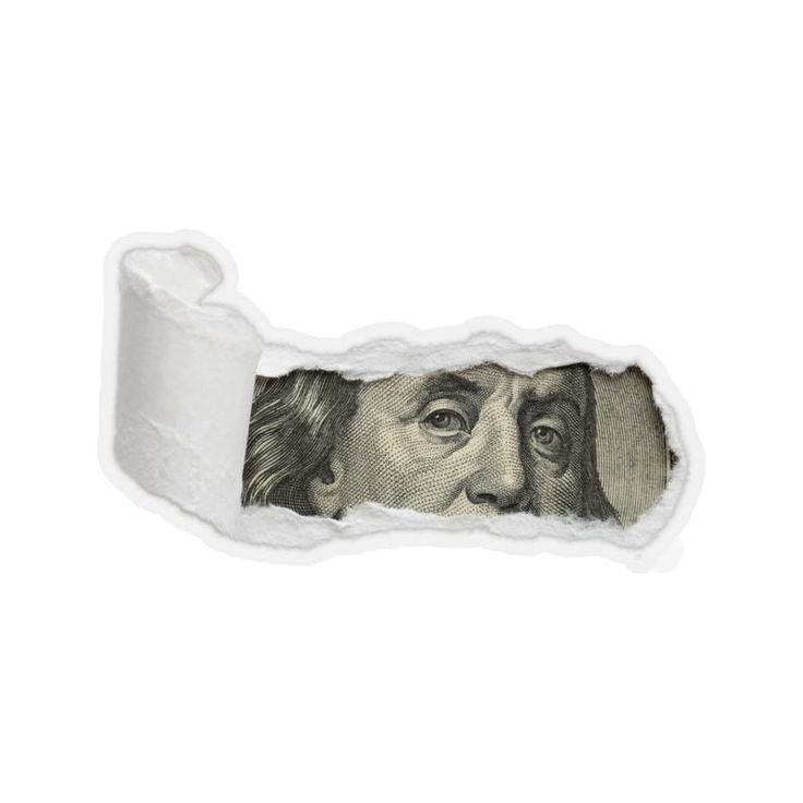 a roll of toilet paper with the image of bill sticking out of it's hole