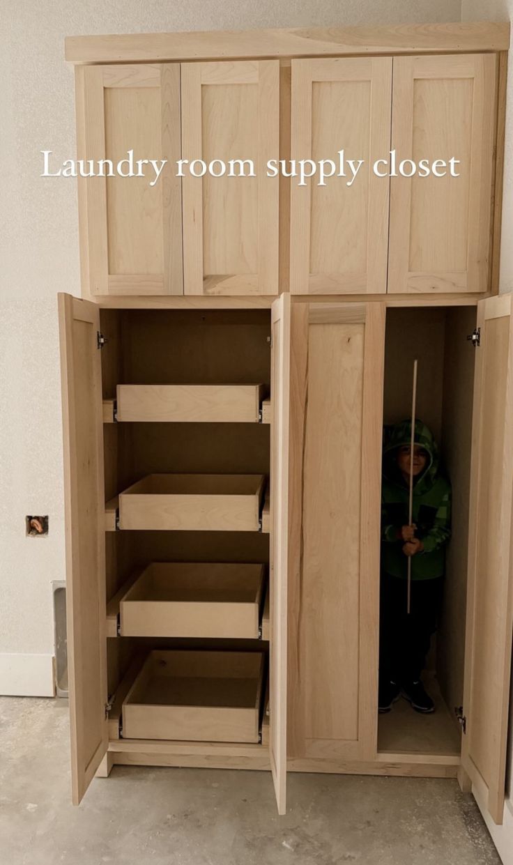 an empty closet with the door open and shelves in place for shoes to be put inside