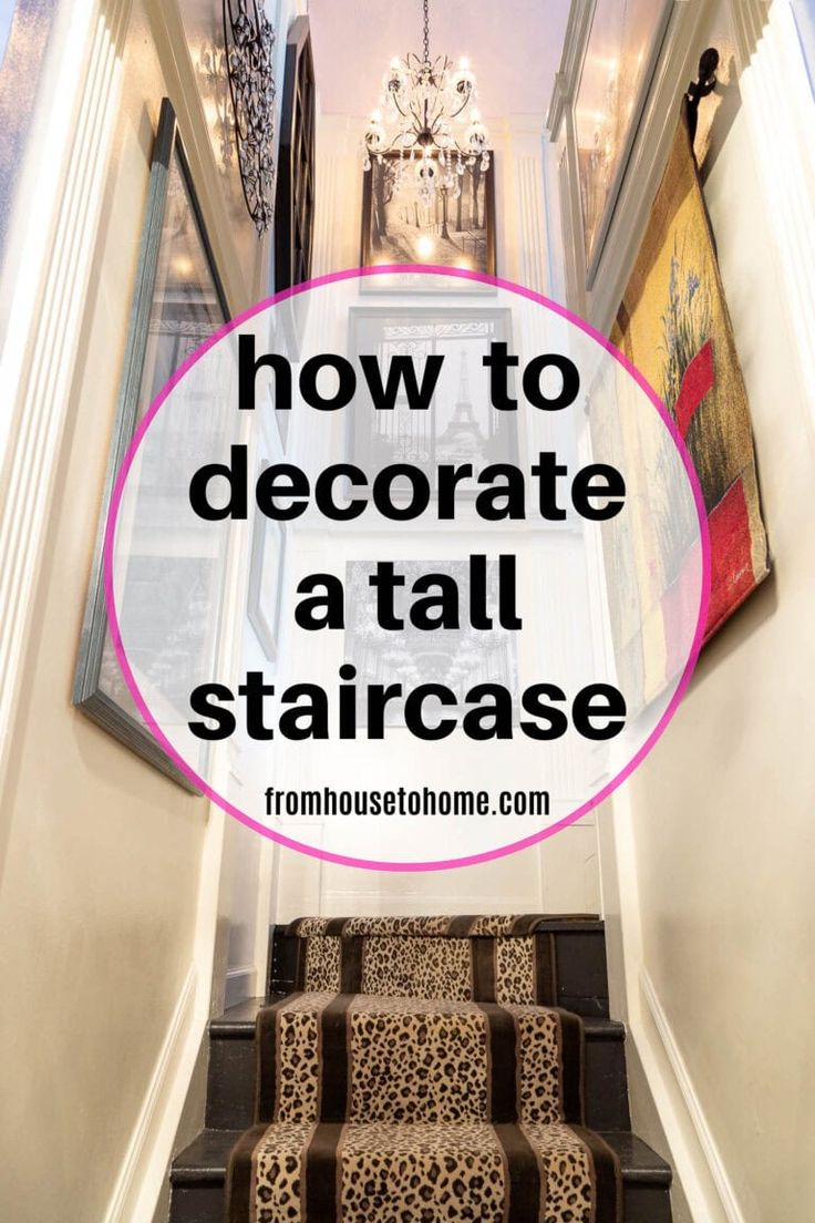 how to decorate a tall staircase How To Decorate Tall Stairwell Walls, Tall Staircase Wall Ideas High Ceilings, Enclosed Staircase Ideas Decor, Tall Stairwell Decor, Stair Landing Wall Decor, Landing Wall Decor, Stairwell Decorating Ideas, Tall Staircase Wall Ideas, Top Of Stairs Decor