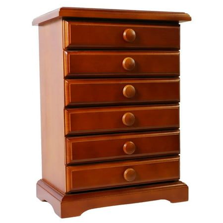 a small wooden dresser with five drawers