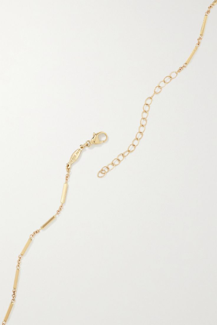 The gems used in Jacquie Aiche's jewelry are each selected for their unique beauty. Hand-cast from 14-karat gold, this necklace is strung with a morganite heart - thought to promote love and emotional healing - and dainty bezel-set diamonds along the chain. Gift it to a loved one, or wear it yourself for a boost of positive energy. Fine Jewelry Yellow Gold Chain Necklace With Gemstone, 14k Yellow Gold Jewelry With Gemstone, Refined Jewelry With Delicate Chain, Timeless 14k Gold Jewelry With 17 Jewels, Luxury 14k Gold Jewelry With Delicate Chain, 14k Yellow Gold Station Necklace With Delicate Chain, 14k Gold Fine Jewelry Chain Necklace For Everyday Luxury, 14k Gold Chain Necklace For Everyday Luxury, 14k Gold Chain Necklace For Everyday