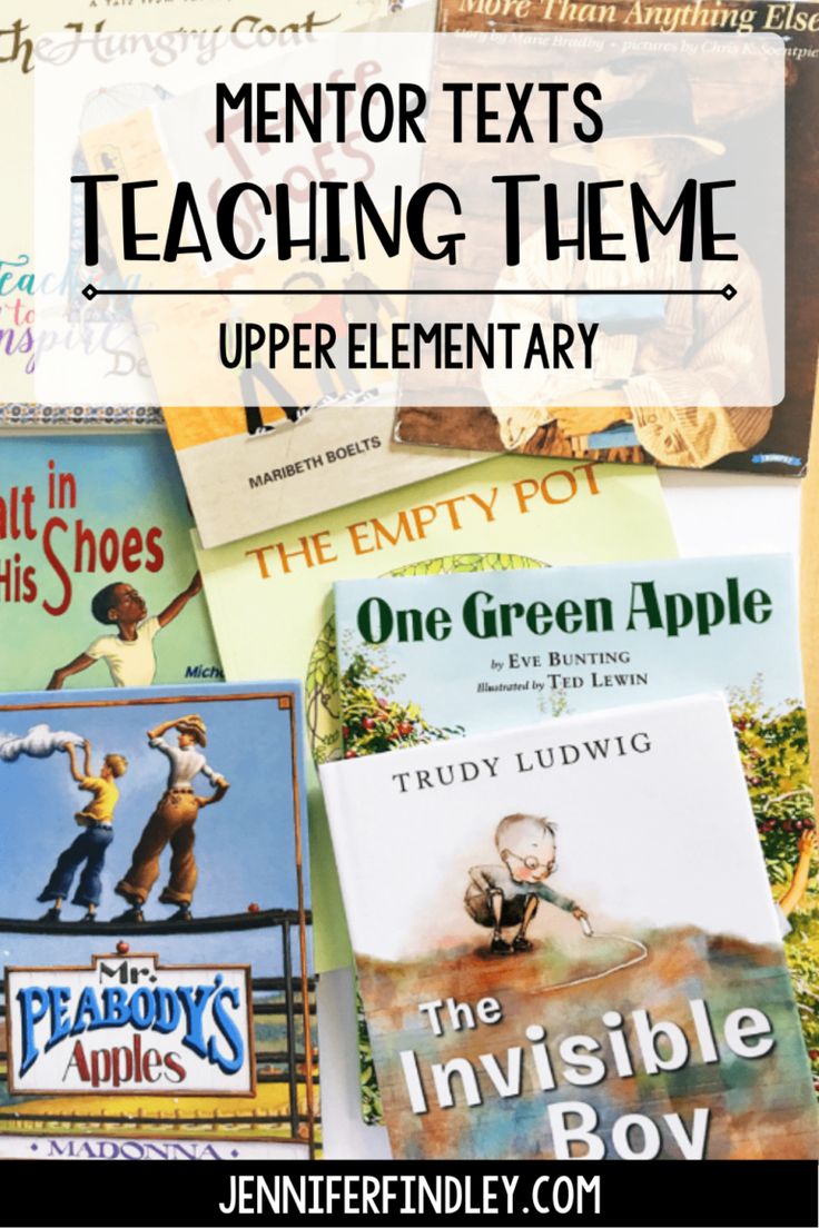 many books with the title mentor texts teaching theme upper elementary