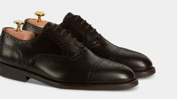 Men’s brown leather Oxford shoes | Velasca Designer Wingtip Dress Shoes For Work, Designer Dress Shoes With Brogue Detailing For Office, Designer Brogue Dress Shoes For Office, Timeless Fitted Leather Shoes For Workwear, Formal Fitted Brown Oxfords, Elegant Fitted Oxfords For Business Casual, Fitted Elegant Oxfords For Business Casual, Elegant Fitted Leather Shoes For Business Casual, Luxury Fitted Leather Shoes For Work