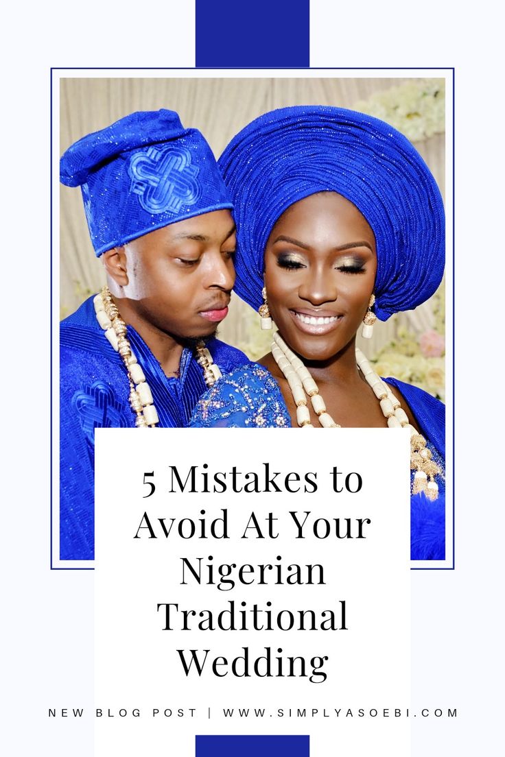 two women in blue turbans with the words 5 ways to avoid your african traditional wedding