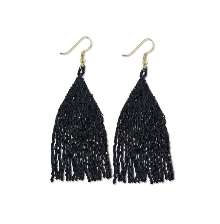 in stock Adjustable Dangle Earrings With Black Beads, Black Bohemian Earrings With Ear Wire, Elegant Festival Earrings With Dangling Beads, Elegant Beaded Earrings For Festival, Black Beaded Earrings With Ear Wire For Festival, Black Beaded Earrings For Festival, Black Dangle Jewelry For Festivals, Black Dangle Jewelry For Festival, Black Party Chandelier Earrings With Dangling Beads