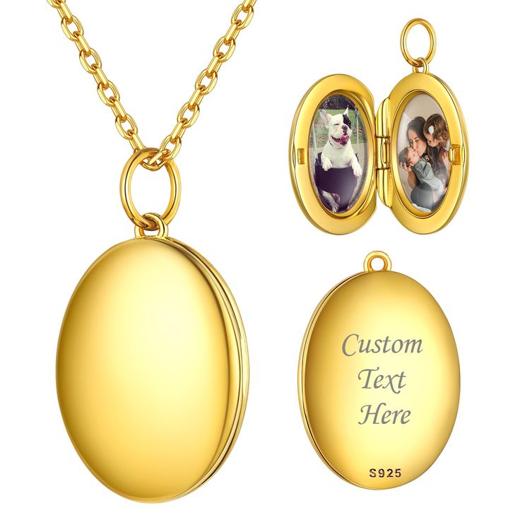 PRICES MAY VARY. 💕【CUSTOM YOUR JEWELRY】Permanently Engrave Your Favorite Photo & Create An Everlasting Memory. The customized colorful photo necklace can be engraved with any pictures, such as the photograph of your mother, father, children, best friends or landscapes. Click the "Customize Now" button to make your exclusive gifts and have it as a keepsake. ✍【Customized Steps】1. Click the "Customize now" button and choose one of your photos and upload. 💟💟💟Tips: Please upload a clear picture t Personalized Oval Gold Jewelry, Classic Locket Necklace With Adjustable Chain As Gift, Gold Oval Link Locket Necklace For Anniversary, Gold Oval Jewelry For Personalized Gift, Oval Gold Jewelry For Personalized Gift, Customizable Gold Locket Necklace For Anniversary, Personalized Oval Link Locket Necklace For Gifts, Personalized Oval Link Locket Necklace As Gift, Gold Oval Pendant Jewelry For Personalized Gift