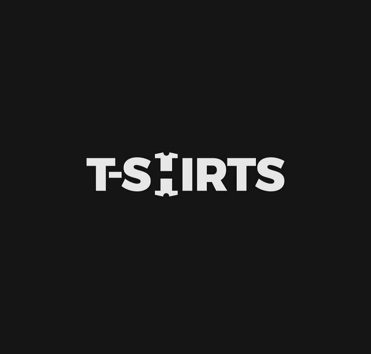 the words t - shirts are white and black in color on a dark background,