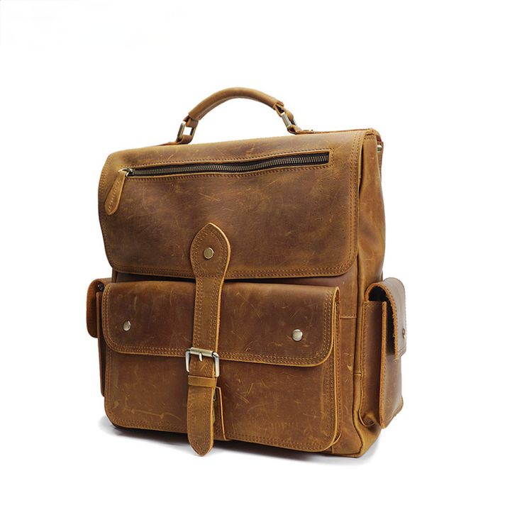 Our classic leather backpack available in brown and coffee colors which is as timeless as it is versatile. It is perfect for daily use as a book bag. gym bag or travel bag on a long journeys. This luxury leather backpack can comfortably accommodate a 14â€?laptop and A4 notepad.This product will be shipped by Expedited Free DHL shipping method.Features 100% full grain leather 14.6" x 14.6" x 7.1â€?/li> About 4 Ibs Multi outside pockets Safe buckle closure Hidden inside zipper pocket Classic Rectangular Travel Backpack, Classic Large Capacity Leather Backpack For Travel, Luxury Leather Backpack For Trips, Luxury Rectangular Leather Backpack For Trips, Luxury Leather Rectangular Backpack For Trips, Classic Travel Satchel Backpack, Classic Travel Satchel Shaped As Backpack, Classic Satchel For Travel Shaped As Backpack, Brown Large Capacity Backpack For Travel