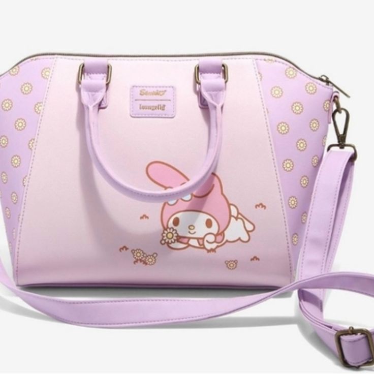 New With Tags! Adorable Large Handbag By Loungefly! Sanrio My Melody In Adorable Baby Pink And Lavender! Come With Removable Shoulder Strap! Too Darn Cute Purple Large Capacity Double Handle Satchel, Purple Shoulder Bag With Double Handle And Zipper Closure, Lavender Bags With Detachable Strap For Everyday Use, Purple Large Capacity Satchel For Shopping, Purple Satchel With Large Capacity For Shopping, Large Capacity Purple Satchel For Shopping, Purple Shoulder Bag With Zipper For Daily Use, Purple Tote Bag With Zipper Closure, Purple Tote Satchel With Zipper Closure